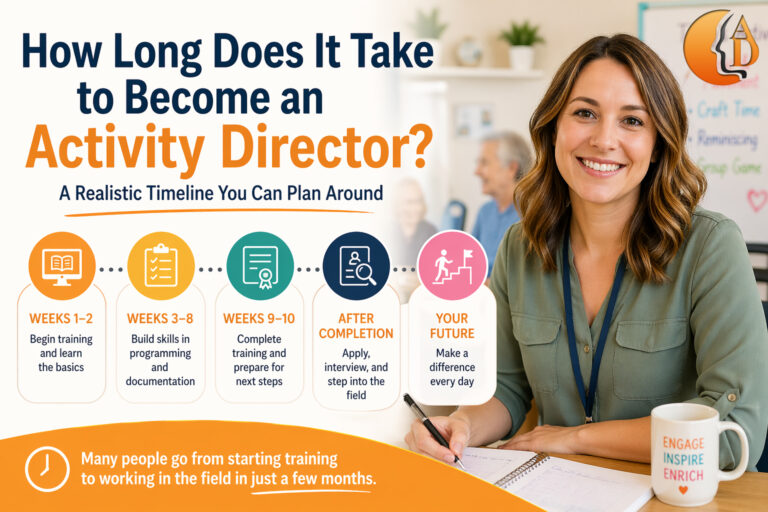 How long it takes to become an activity director