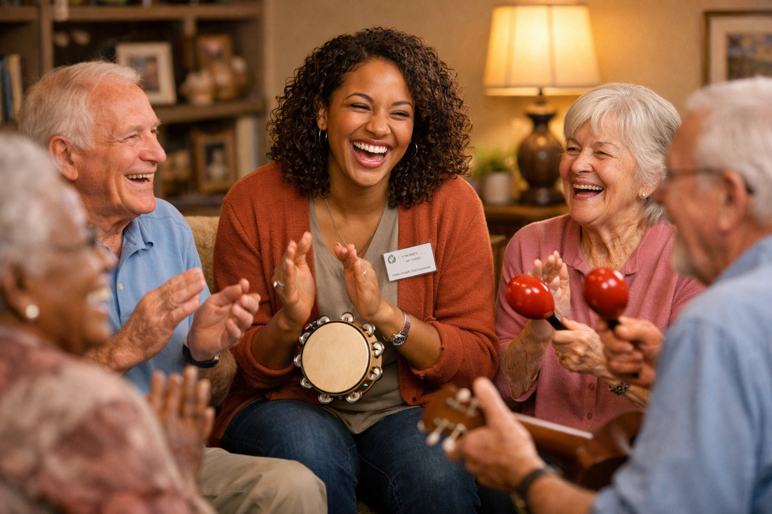Activity Director leading a meaningful senior living activity