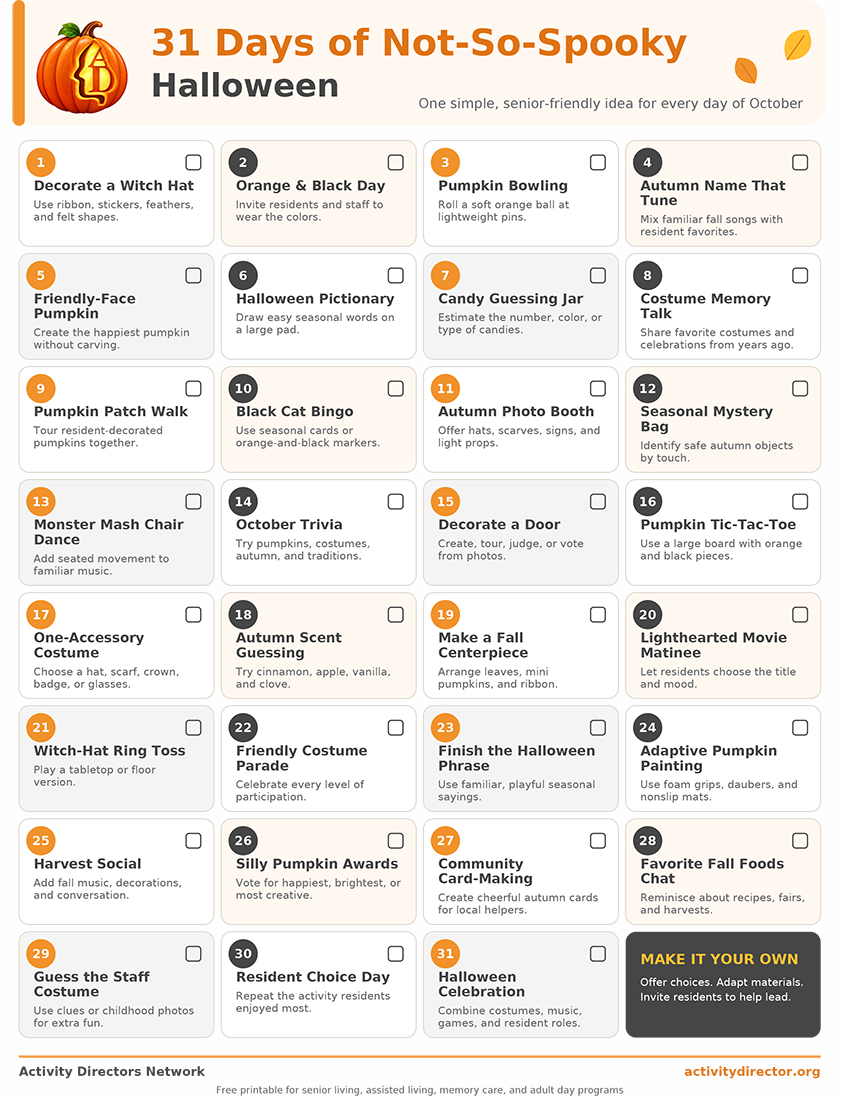 31 Days of Not-So-Spooky Halloween free printable preview
