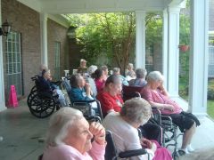 Crowded on the front porch!