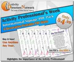 Activity Professionals Week Print-Out Pack